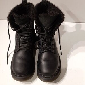 Martens Woman 1460 Kolbert Wintergrip Snowplow Fur Combat Boots